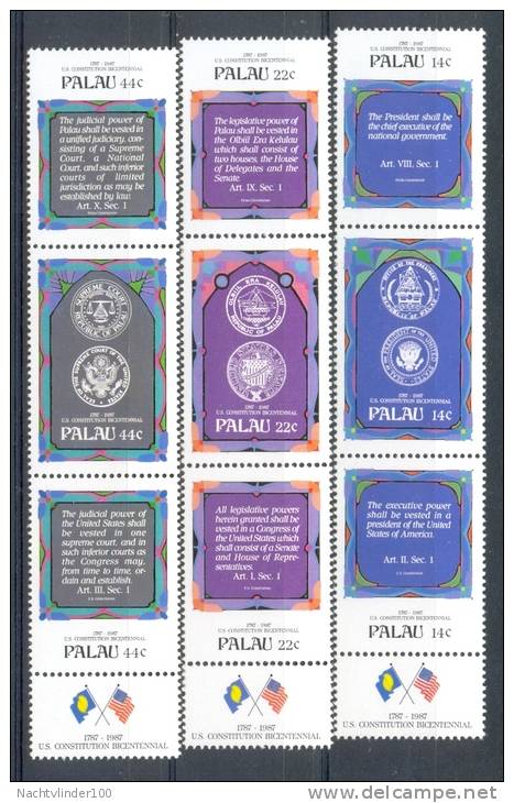 Mrx047 200 YEAR UNITED STATES OF AMERICA PALAU 1987 PF/MNH - Palau