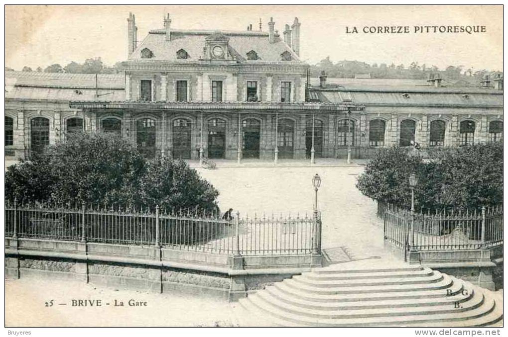 25 - BRIVE - La Gare (date 1905) - Brive La Gaillarde