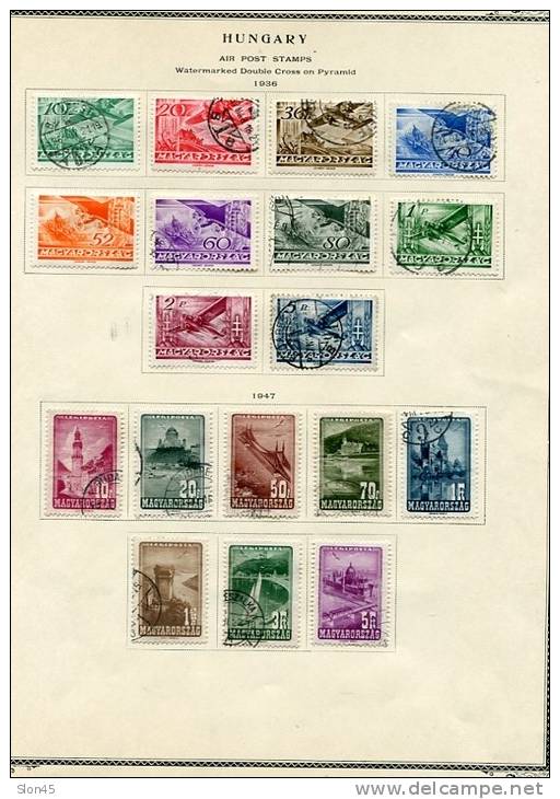 Hungary Accumulation  1936-1966 MH/Used On 13 Pages Cv 468 Euro - Collections