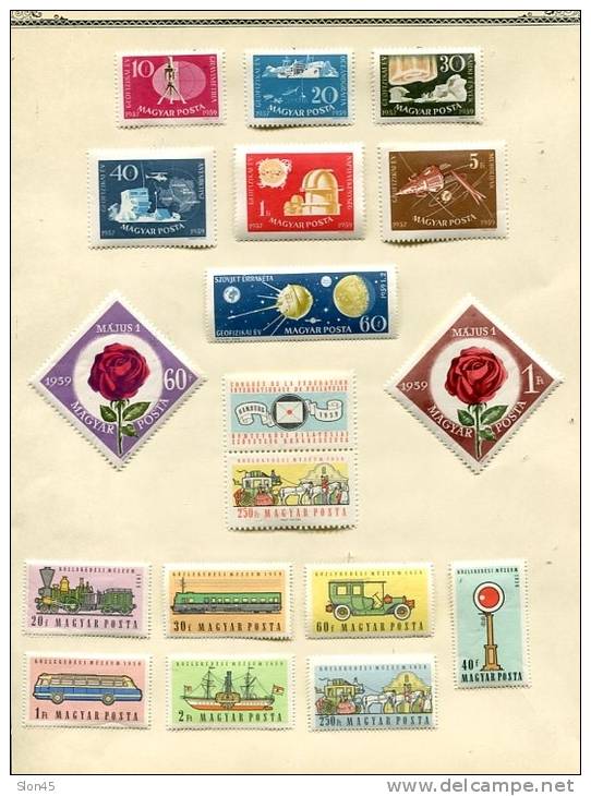 Hungary Collection 1958-1962 MH On Pages Cv 285 Euro - Sammlungen