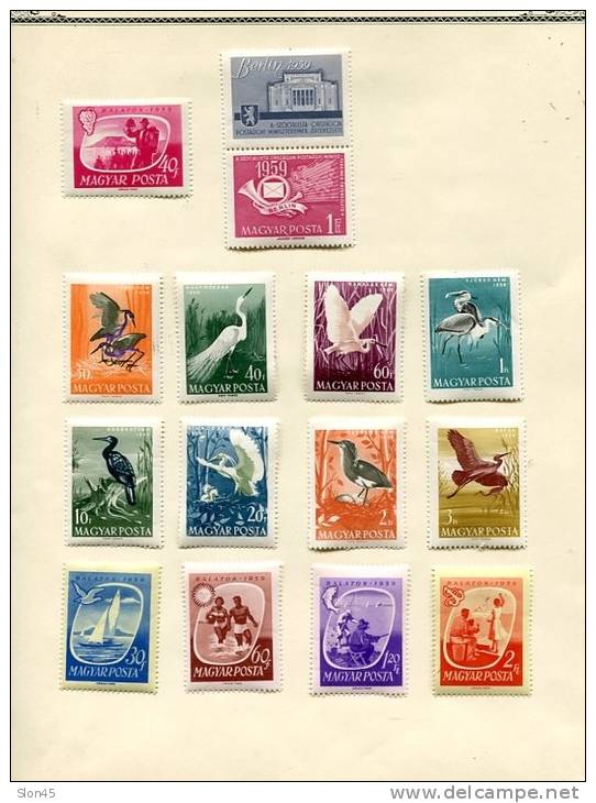 Hungary Collection 1958-1962 MH on pages Cv 285 euro