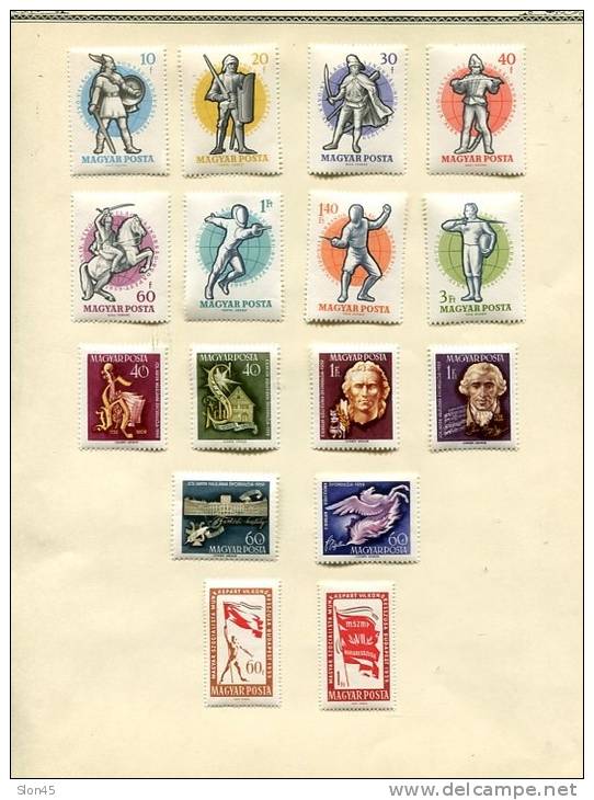 Hungary Collection 1958-1962 MH on pages Cv 285 euro