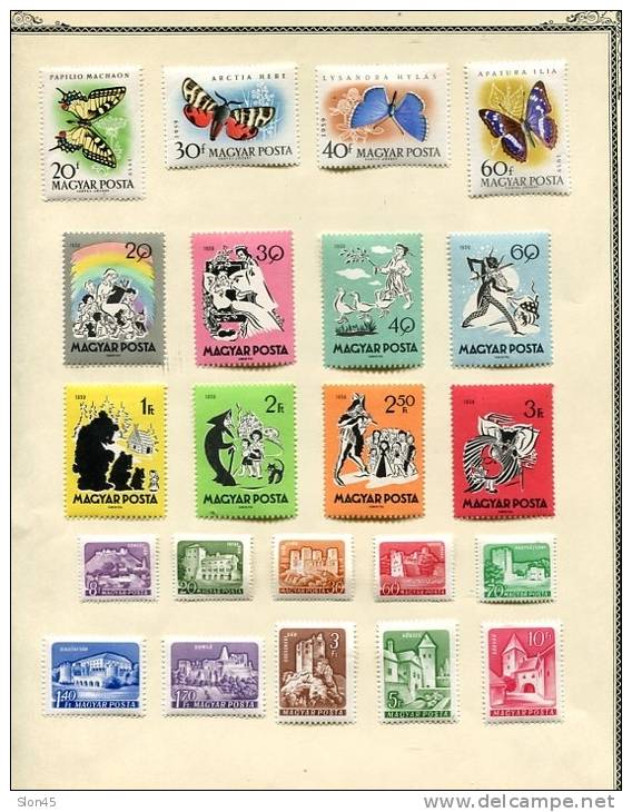 Hungary Collection 1958-1962 MH on pages Cv 285 euro