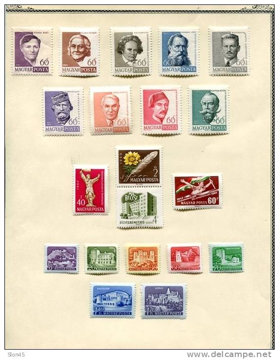 Hungary Collection 1958-1962 MH on pages Cv 285 euro