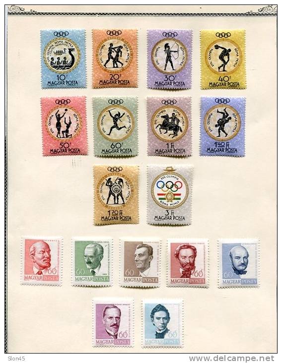 Hungary Collection 1958-1962 MH on pages Cv 285 euro