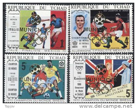 CHAD -  OLYMPIC  GAMES  MUNICH -  1972 GOLD OVERPRINT -  MNH** - 1970 – Mexico