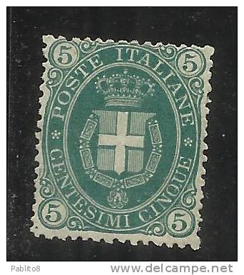 ITALIA REGNO ITALY KINGDOM 1889 UMBERTO I CENTESIMI 5 DISCRETAMENTE CENTRATO MLH FIRMATO - Ongebruikt