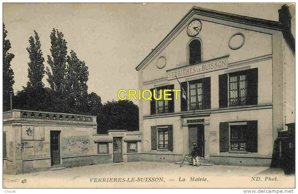 Cpa 91 Verrières Le Buisson, La Mairie, Cliché Peu Courant - Verrieres Le Buisson