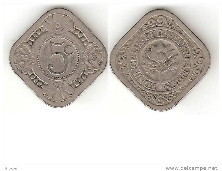 Netherlands 5 Cents  1913  Km 153  Vf     * - 5 Centavos