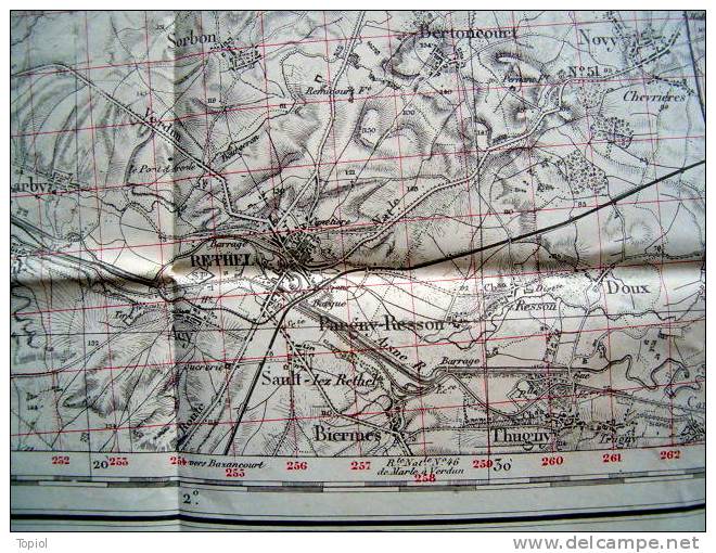 RETHEL  S.E  1911 1/50000  75x53 - Mapas Topográficas