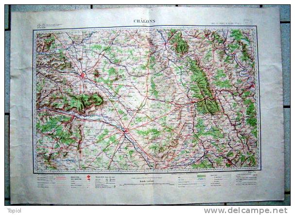 CHALONS N°17  1897  1/200000  80X57 - Topographical Maps