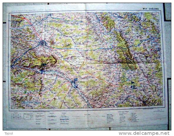 CHALONS N°17  1912  1/200000  68x53 - Topographische Karten