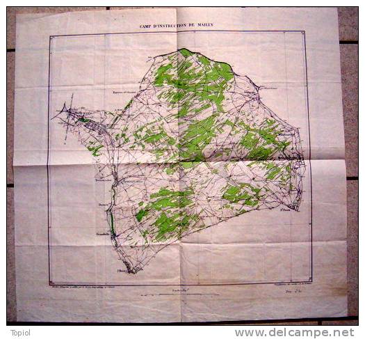 MAILLY Camp D´instruction  1912  1/40000  60x57 - Topographische Karten