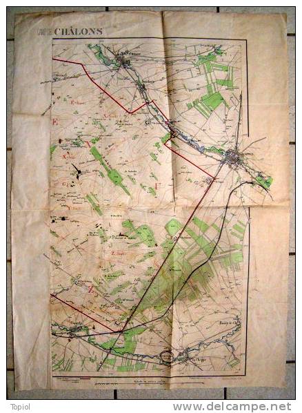 CHALONS  Camp De  1912  1/20000  62,5x86 - Topographische Karten