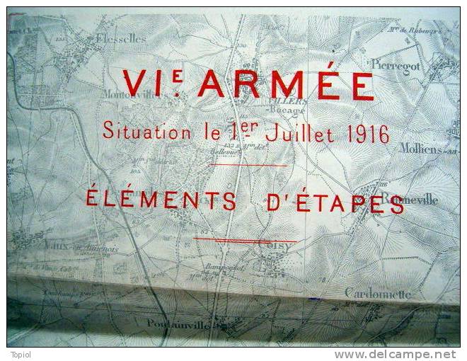 AMIENS  1916  1/35000  107x75 - Cartes Topographiques