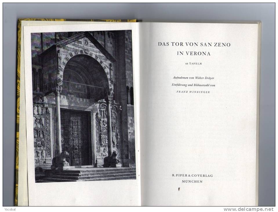 Ced ,  Das Tor Von SAN ZENO  In VERONA , 48 Tafeln , W. Dräyer , F. Wiinzinger , 1958 , - Architectuur
