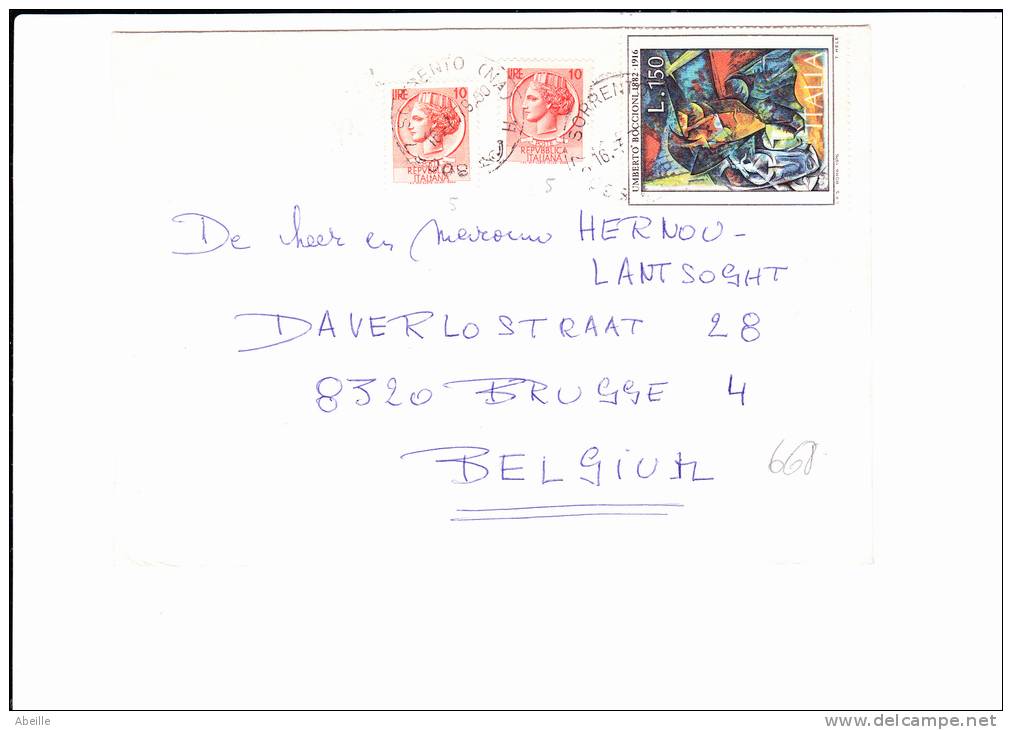 IIT 668  LETTRE POUR LA BELG. - 1971-80: Marcophilia