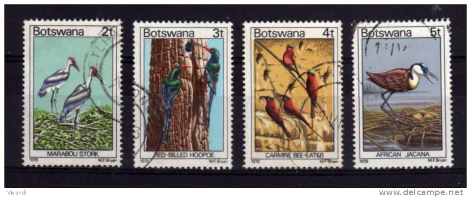 Botswana - 1978 - Birds (4 Values) - Used - Botswana (1966-...)