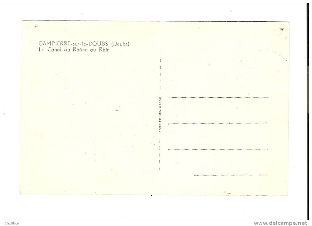 CPA -39 - Jura : Dampierre : Le Canal Du Rhône Au Rhin ( Colorisée ) - Dampierre