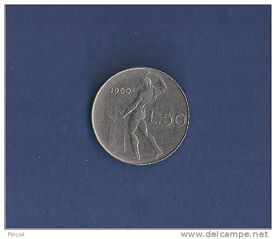 REPUBBLICA ITALIANA 50 LIRE 1960 VULCANO - 50 Lire