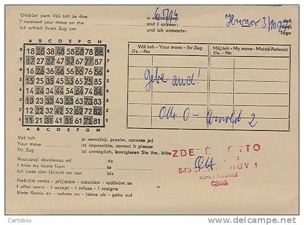 Schaken - Schach - Chess :  Tjechie / Ceskoslovensko  / CSSR ( 2 X Scan) - Chess