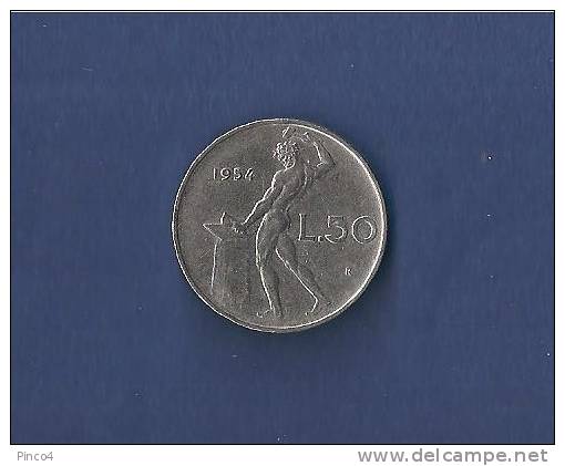 REPUBBLICA ITALIANA 50 LIRE 1954 VULCANO - 50 Lire