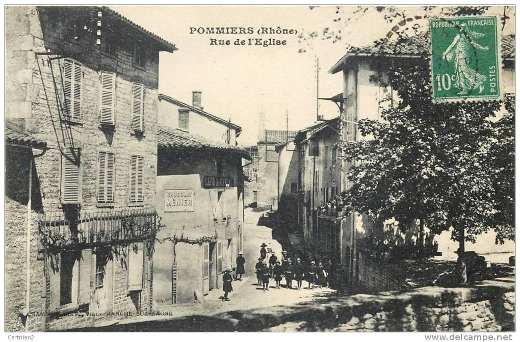 POMMIERS RUE DE L'EGLISE 69 RHONE - Autres & Non Classés