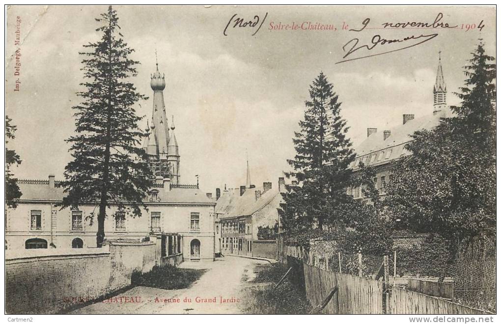 SOLRE-LE-CHATEAU AVENUE DU GRAND JARDIN 59 NORD 1900 - Solre Le Chateau