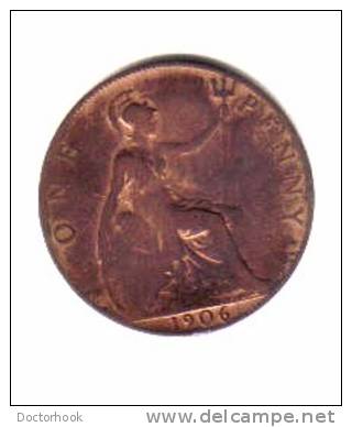 GREAT BRITAIN    1  PENNY  1906  (KM# 794.2) - D. 1 Penny