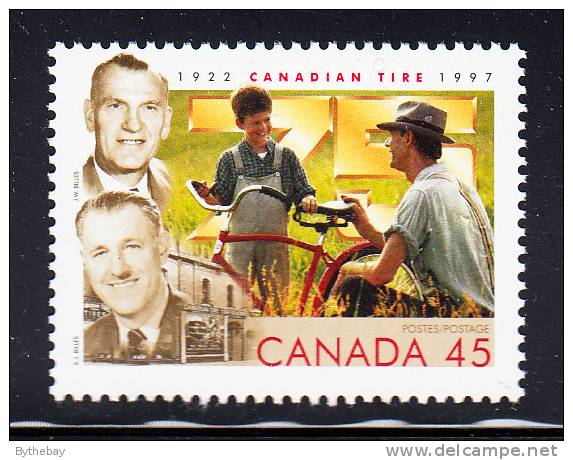 Canada MNH Scott #1636 45c J.W. And A.J. Billes, Founders - 75th Anniversary Canadian Tire - Neufs