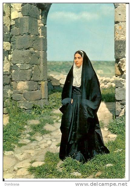 Tempio Pausania (Olbia - Tempio): Costumi Sardi. Cartolina Viaggiata 1969. - Olbia