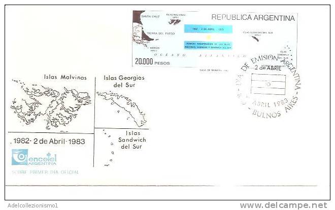 66271)lettera F.d.c. Encotel Argentina Con Un Valore + Annullo - FDC