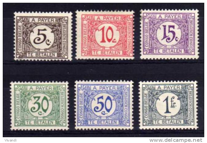 Belgian Congo - 1923/30 - Postage Dues - MH - Neufs