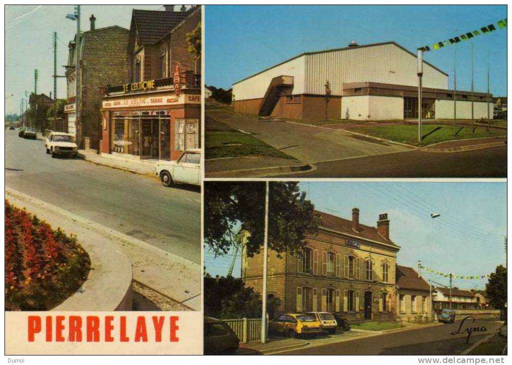 PIERRELAYE  -  Av. De La Gare (café Tabac) - La Gare  -  Salle Des Fêtes - Pierrelaye