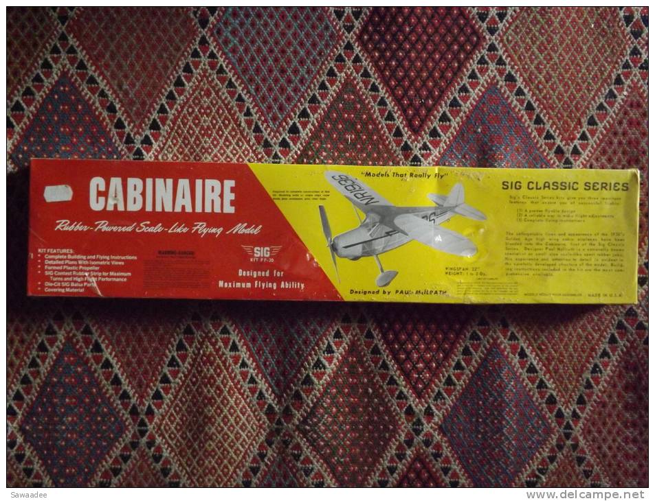 MAQUETTE - AVION - BALSA - CABINAIRE - SIG CLASSIC SERIES - AVION DE TOURISME - Airplanes & Helicopters