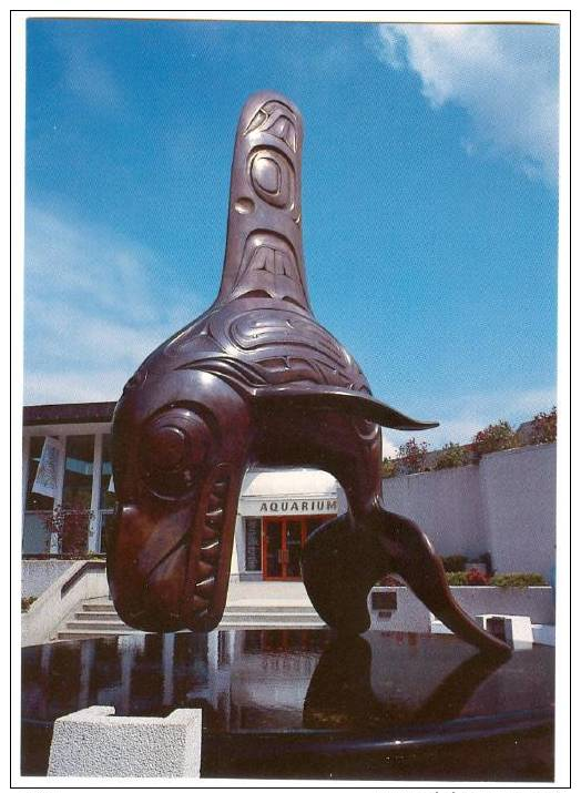 Killer Whale Statue By Bill Reid (#2) , Vancouver Aquarium , B.C. , Canada , 1970-80s - Vancouver