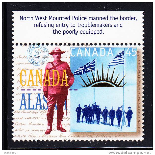 Canada MNH Scott #1606c  With English Descriptive Tabs 45c Superindent Sam Steele, NWMP - Neufs