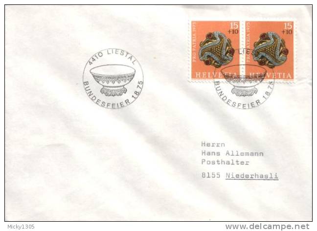 Schweiz / Switzerland - Umschlag Echt Gelaufen / Cover Used (o445) - Briefe U. Dokumente