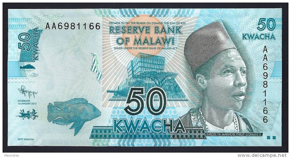 MALAWI  : Banconota 50  Kwacha - 2012 - FDS - Malawi