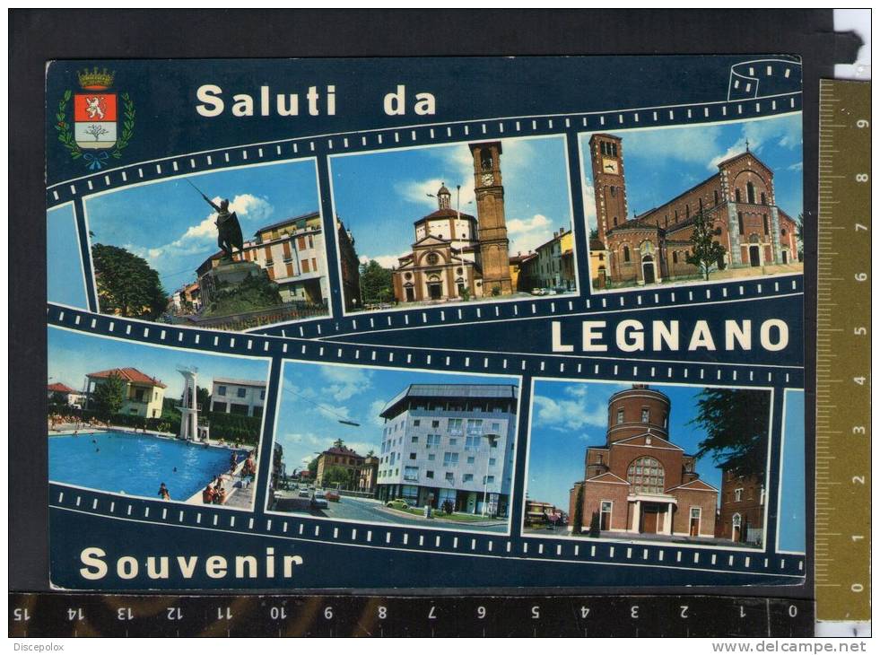 D478 Saluti Da Legnano - Monumento Alla Battaglia, Pz Chiesa Magno E Redentore - Piscina Olimpionica - Corso Italia - Legnano