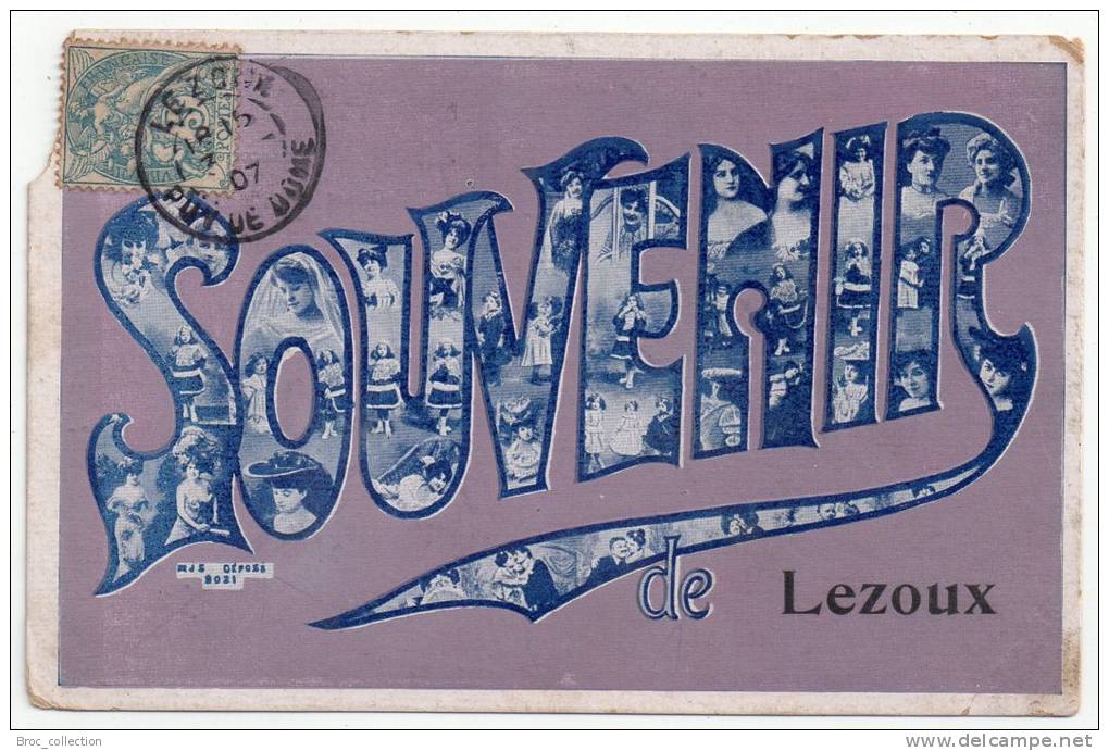 Souvenir De Lezoux, 1907, Manque Et Pli - Lezoux