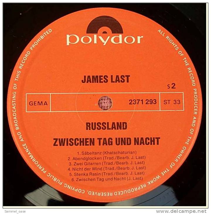 LP ,  James Last  ,  Russland - Zwischen Tag Und Nacht  -  Von Polydor  2371293 - Von 1972 - Instrumental