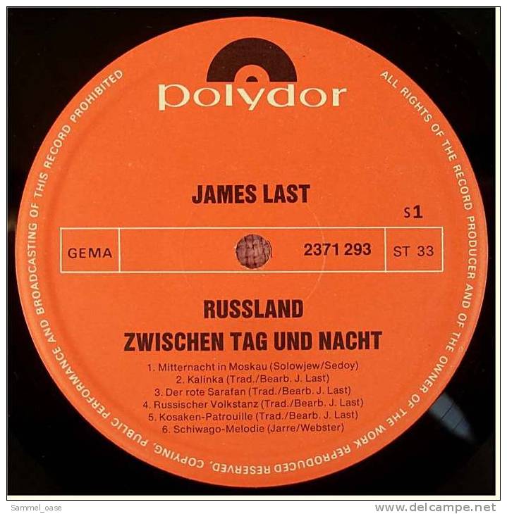 LP ,  James Last  ,  Russland - Zwischen Tag Und Nacht  -  Von Polydor  2371293 - Von 1972 - Instrumental