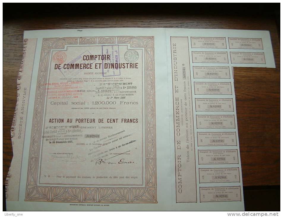 COMPTOIR DE COMMERCE ET D'INDUSTRIE N° 02941 ( Voir Photo Pour Detail )! - A - C