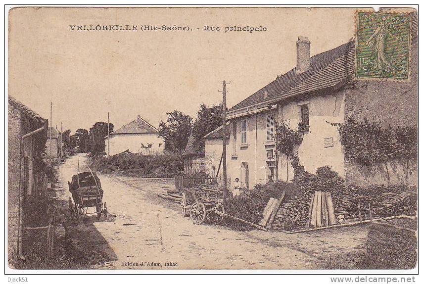 VELLOREILLE (Hte-Saône) - Rue Principale - 1917 - Andere & Zonder Classificatie