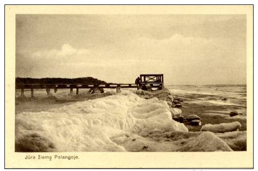 Lithuania 1930-1940 Palanga Bridge In Winter - Lituanie