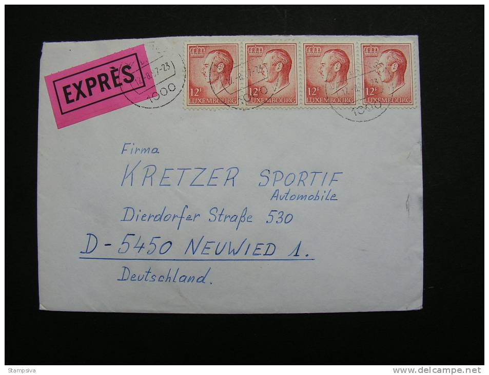== Luxemburg 1987 , MeF Express Cv. - Storia Postale