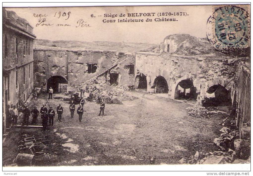 Belfort..très Animée..le Château..Siège De Belfort..militaires..mili Taria - Belfort – Siège De Belfort