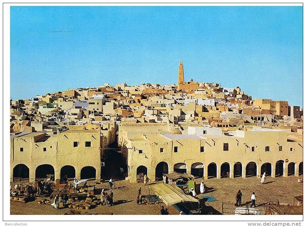 Algérie.Ghardaïa Le Souk.Carte Trés Grand Format  30cm X 24cm - Ghardaia