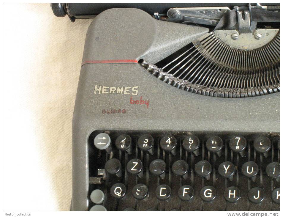 HERMES Baby Suisse Machine à écrire Typewriter Ancienne 1950 ? Voyage - Andere & Zonder Classificatie